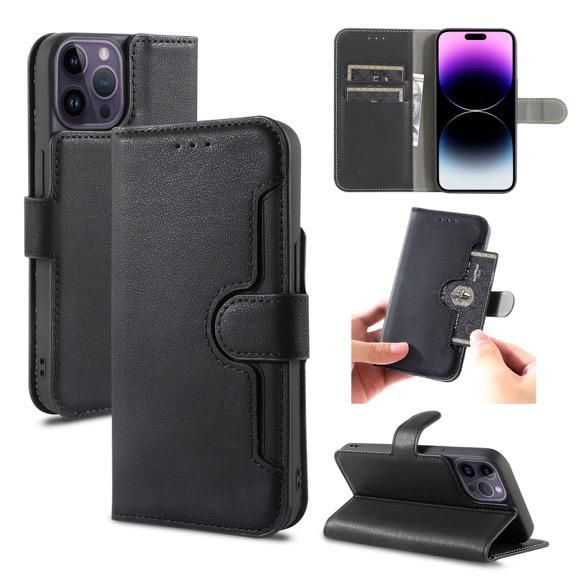 Galaxy Z Flip 5 Wallet Double Stiches PU Leather Case