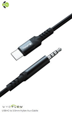WYEFLOW USB-C to 3.5mm Nylon Aux Cable