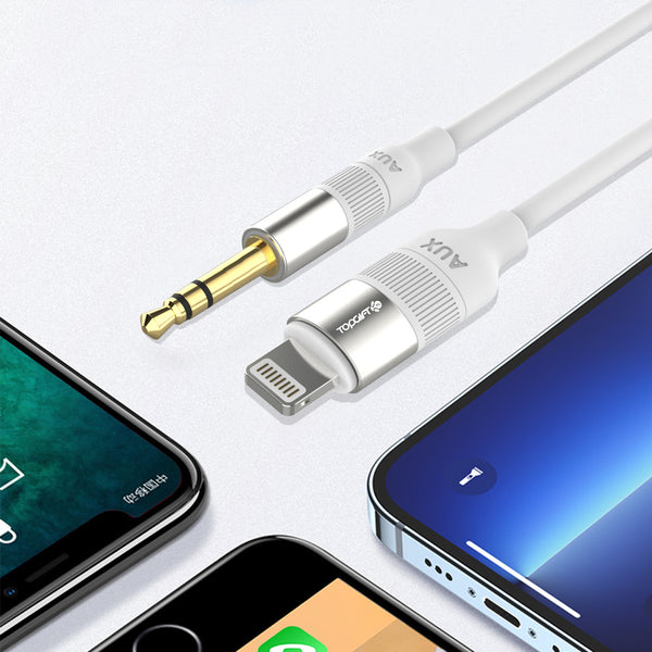 WYEFLOW 3.5mm 8-Pin Silicone Alloy Head Audio Cable