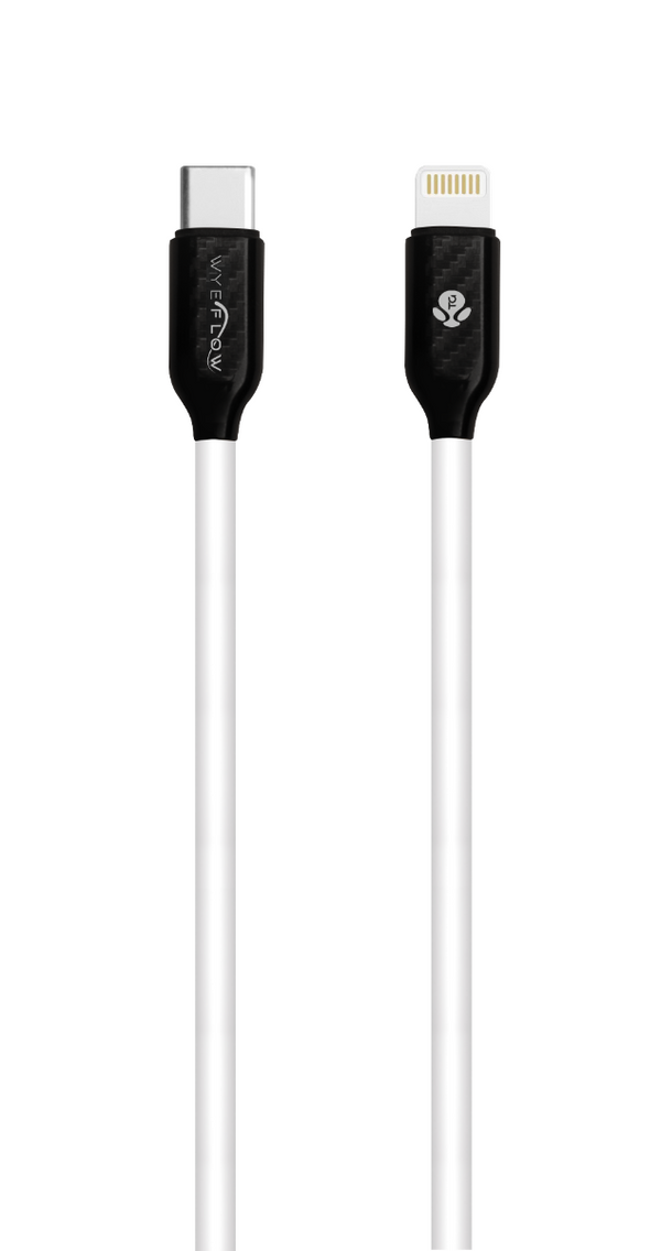 WYEFLOW SoftTouch Silicone USB-C TO 8-Pin Charging & Data Cord 1m