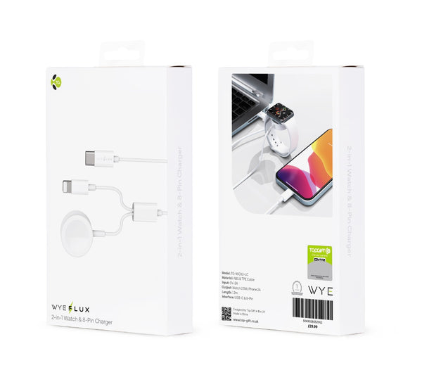 WYEFLUX 2-in-1 Watch & 8-Pin Charger