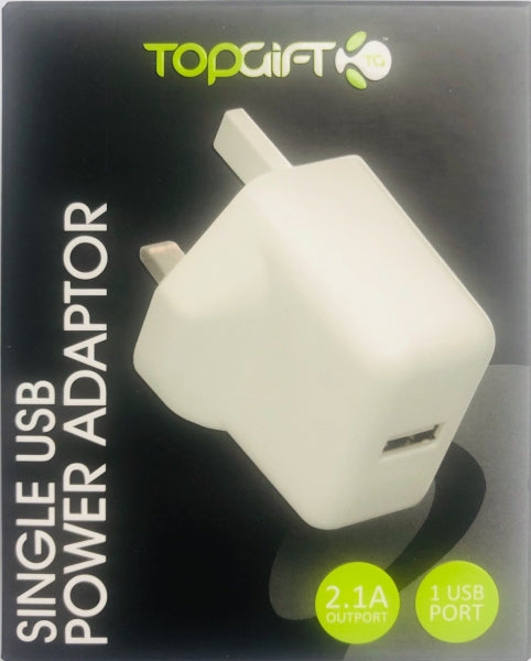 Top Gift Single USB Power Adapter 2.1A